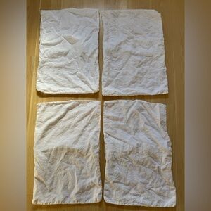 Dazed But Amazed White Linen King Sheet Set